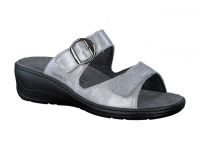 Chaussure mobils sandales modele julia cuir texturÃ© gris clair